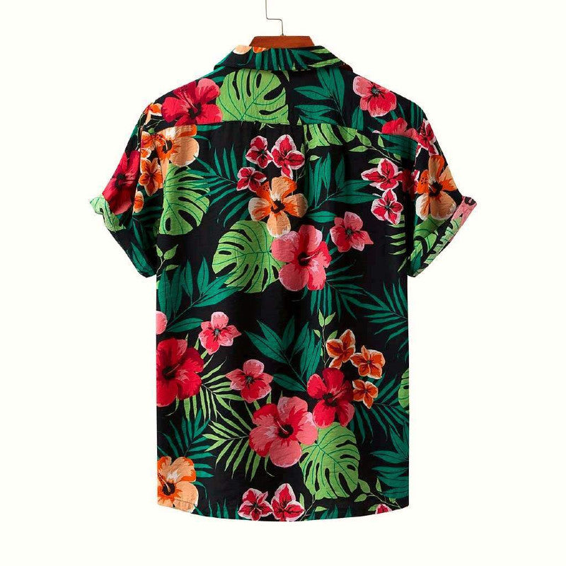 chemise a fleurs de jungle