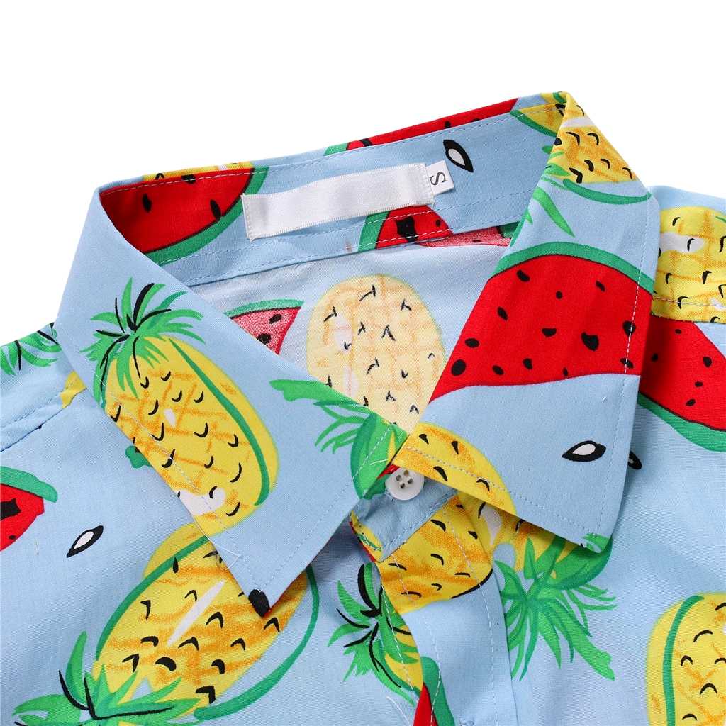 chemise ananas fruitée à manches longues