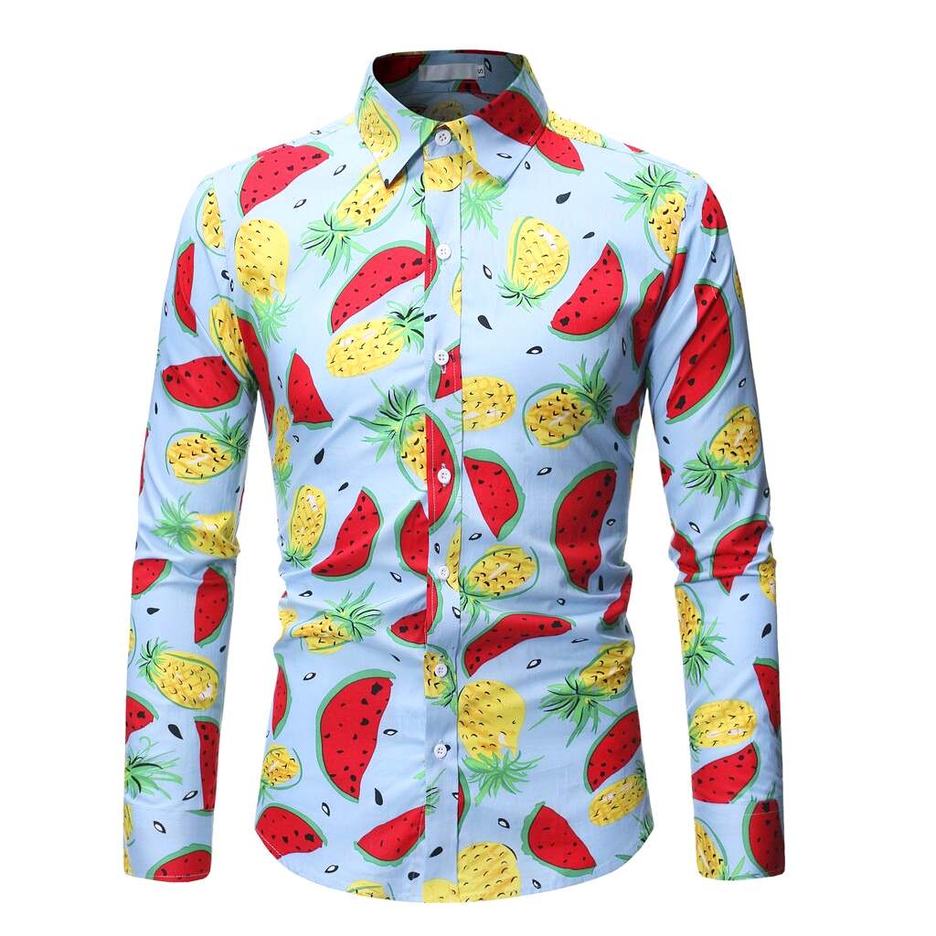 chemise ananas fruitée à manches longues