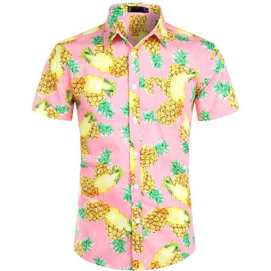 chemise ananas rose claire