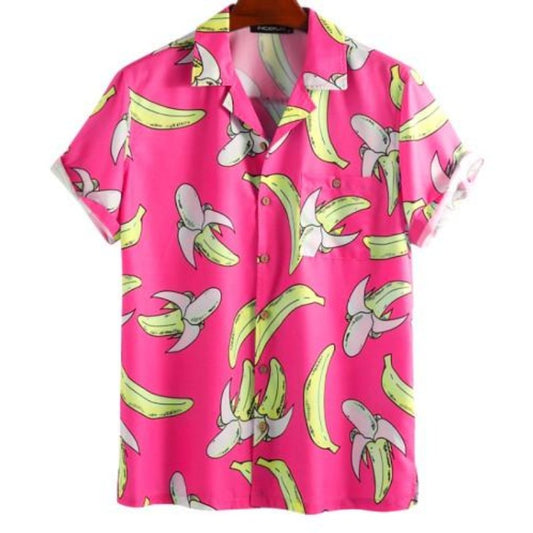 chemise banane rose 