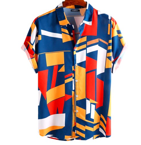 chemise coloree bariolee