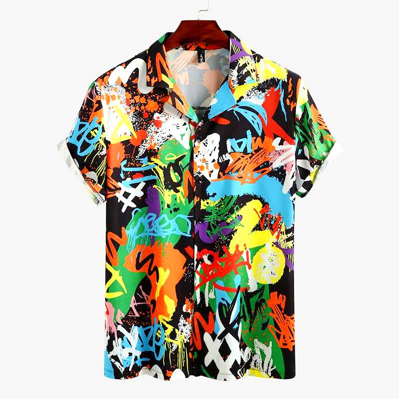 chemise colorée graffity style