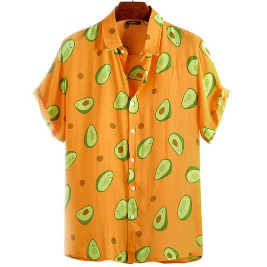 chemise de plage avocat jaune