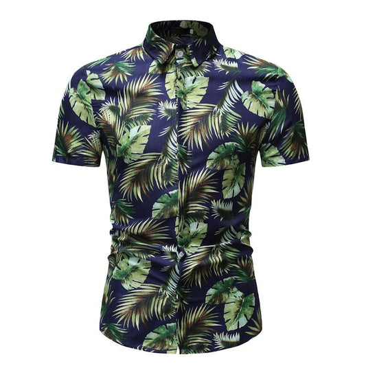 chemise feuille de palmier tropical