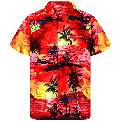 chemise hawaïenne miami red nigh
