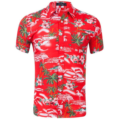 chemise hawaienne rouge