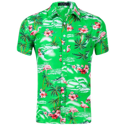 chemise hawaienne verte