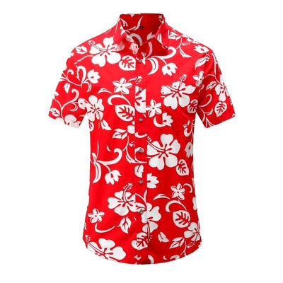 chemise tahitienne ecarlate