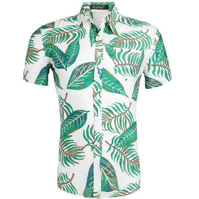 chemise tropicale feuille de jungle
