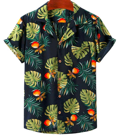chemise tropicale orange touch
