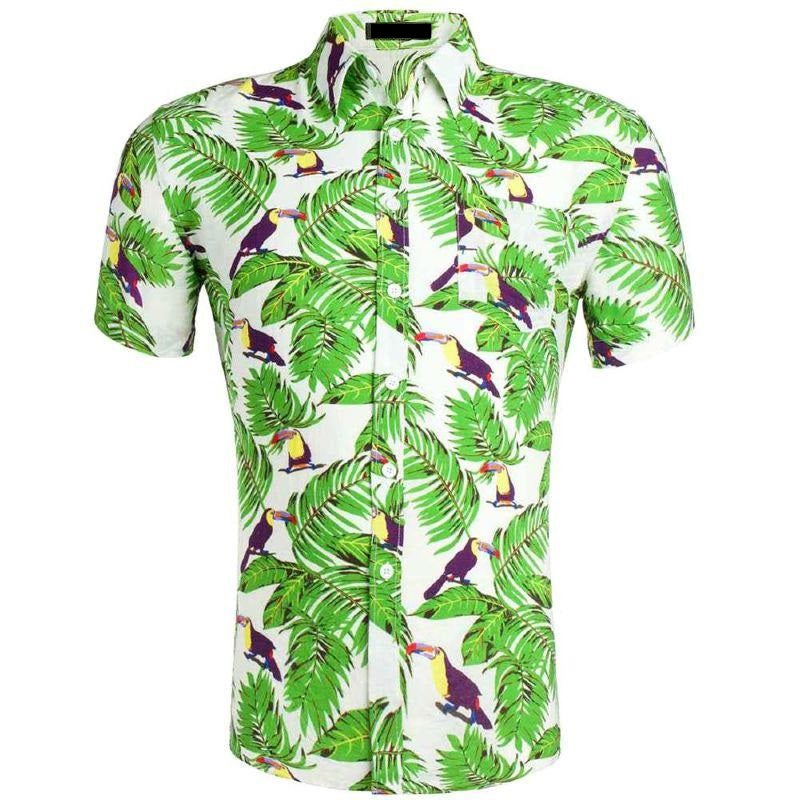 Chemise tropicale jungle toucan