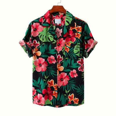 chemise a fleurs de jungle