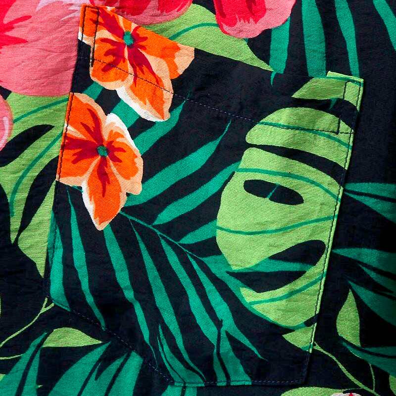 chemise a fleurs de jungle