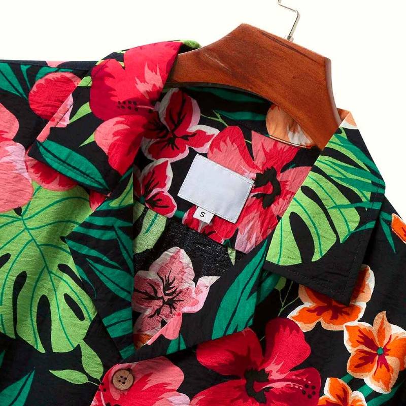 chemise a fleurs de jungle