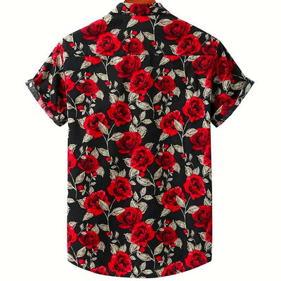 chemise à fleurs rose & love