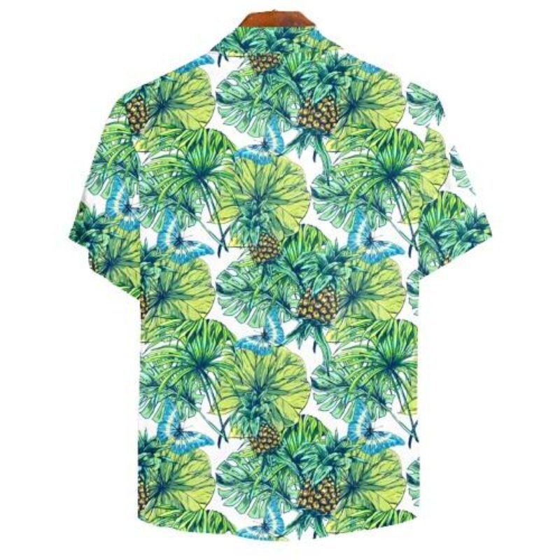 CHEMISE ANANAS VERTE EXOTIQUE