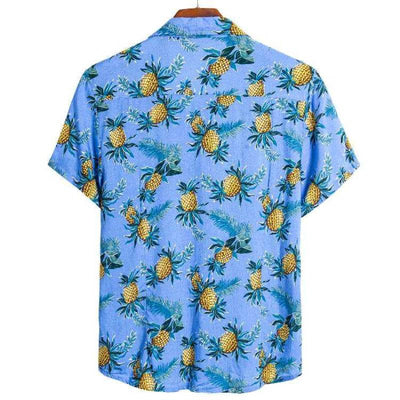 chemise ananas bleu ciel