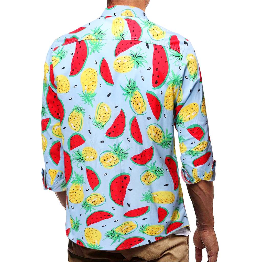 chemise ananas fruitée à manches longues