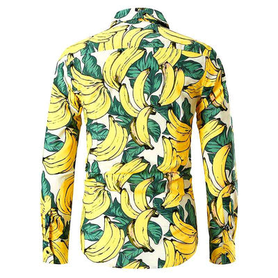 chemises banane blanche manches longues