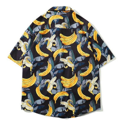 chemise banane design noir