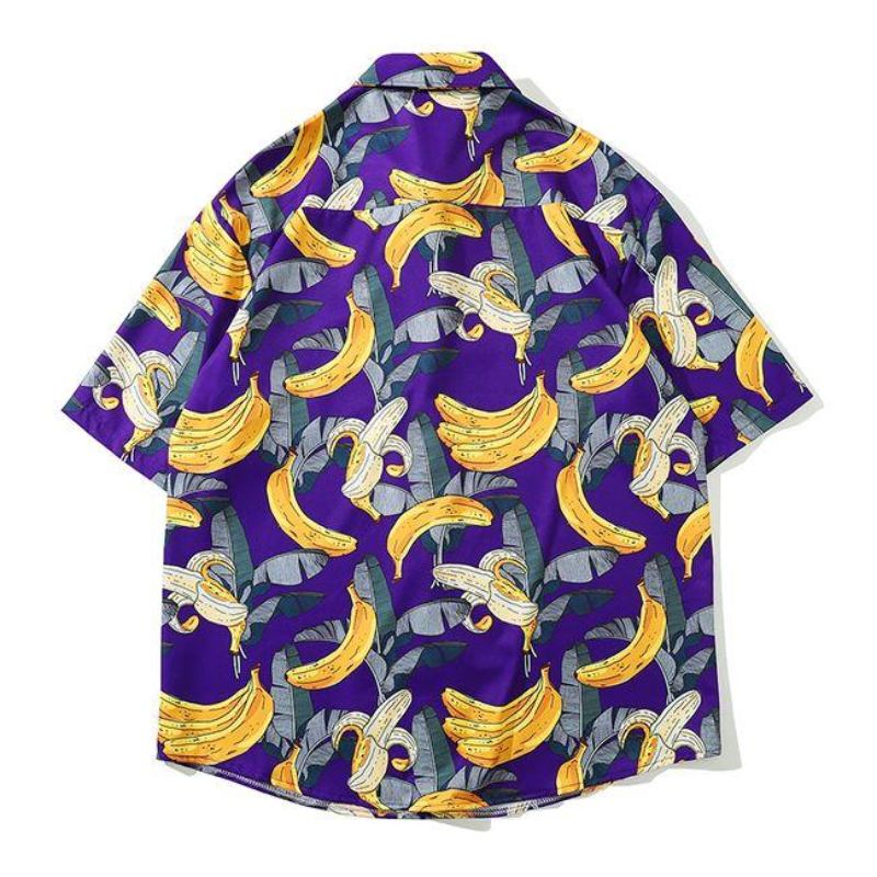 chemise banane design violet