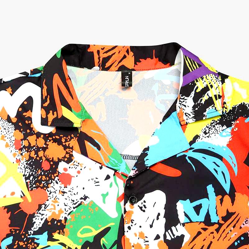 chemise colorée graffity style