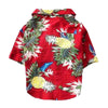 chemise hawaïenne ananas rouge pour chiens