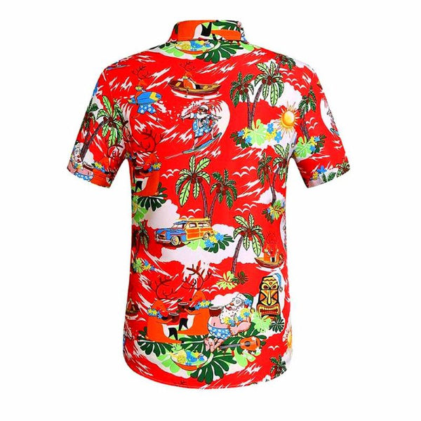 Chemise Hawaïenne Homme Humour Imprimé 3D | Déguisement Plage Soirée Fun Décontracté