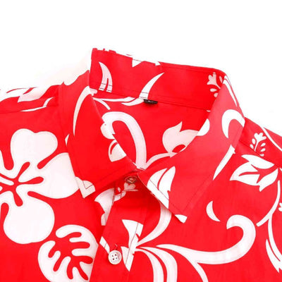 chemise tahitienne ecarlate
