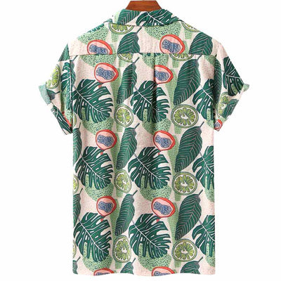 chemise tropicale feuilles exotiques