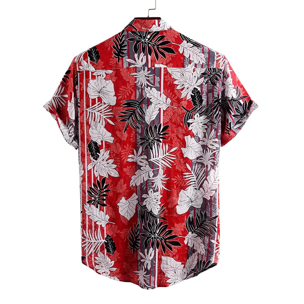 CHEMISE HAWAÏENNE OLD SCHOOL ROUGE