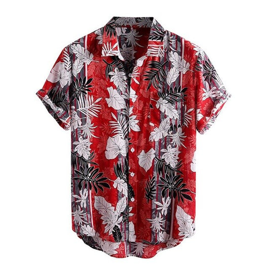 CHEMISE HAWAÏENNE OLD SCHOOL ROUGE