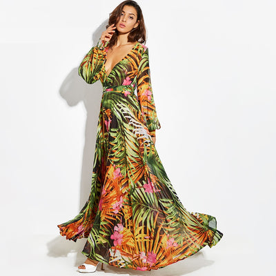 robe longue tropicale