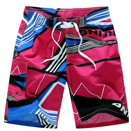 SHORT DE PLAGE ROUGE